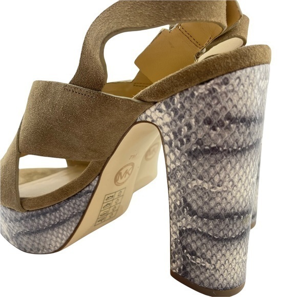 Michael Kors faux snake skin heels size 7 - Picture 2 of 5